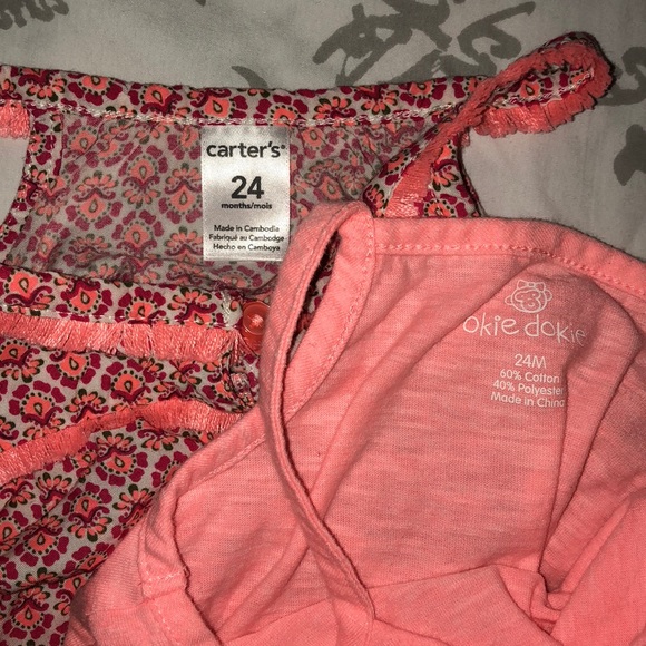 24 Months Bundle 2 Tanks 2 Shorts Beautiful Coral - Picture 7 of 8